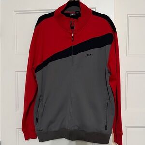 Oakley Men's Lightweight Red and Gray Jacket